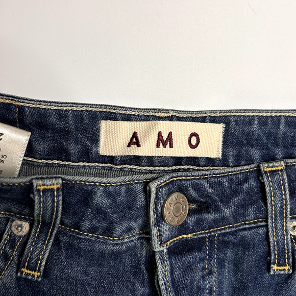 AMO Cropped High Rise Babe Jeans with Red Piping Women's 28 Statement Denim - Picture 4 of 9